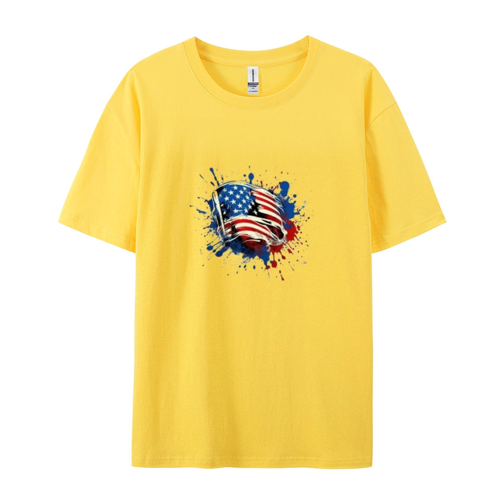 Mens Flag Independence Day Stars Stripes Graphic Tee