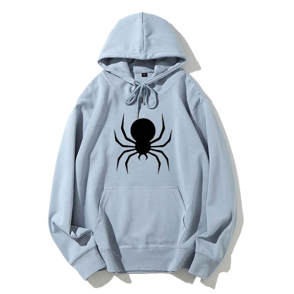 Mens Black Spider Graphic Hoodies