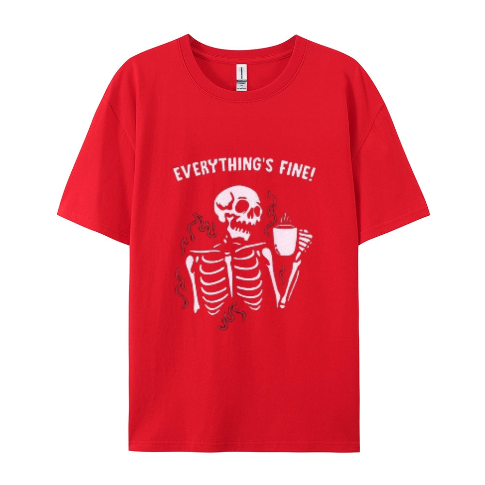 Mens Skull Drink Water Graphic Tee