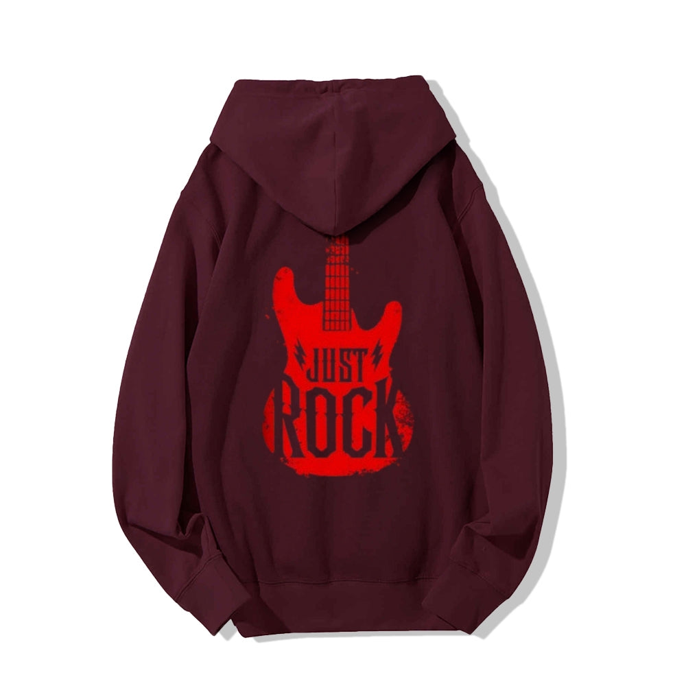 Mens JUST ROCK Guitar Graphic Hoodies